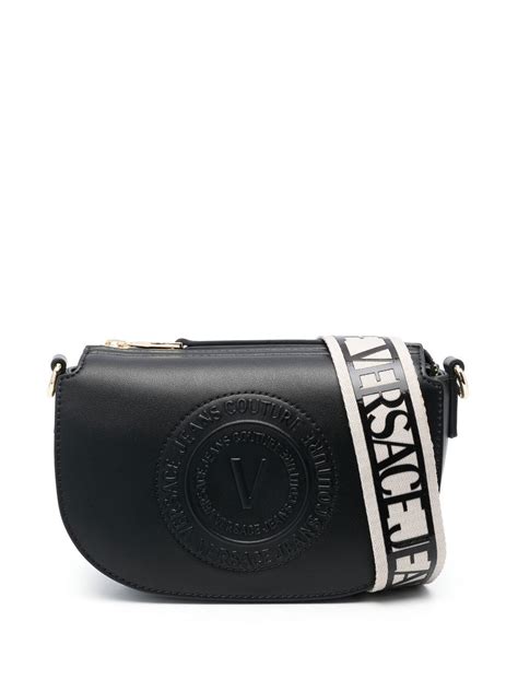 versace jeans couture embossed logo top handle bag w charms|versace jeans couture.